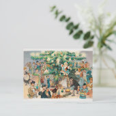 Weihnachten im Vintage-Stil Postkarte (Stehend Vorderseite)