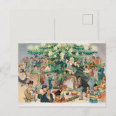 Weihnachten im Vintage-Stil Postkarte (Vorne/Hinten)