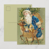 Weihnachten im Vintage-Stil Postkarte (Vorne/Hinten)