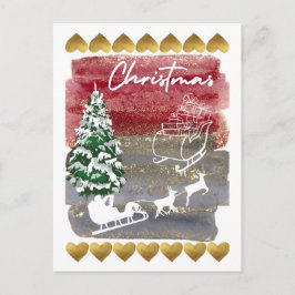 Weihnachten im Vintage-Stil Postkarte