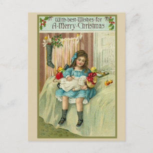 Weihnachten im Vintage-Stil Postkarte