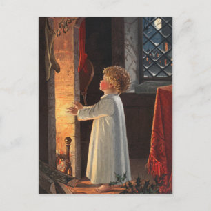 Weihnachten im Vintage-Stil Postkarte