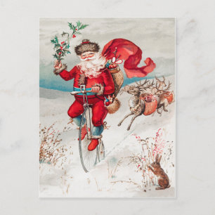 Weihnachten im Vintage-Stil. Retro-Weihnachtsmann
