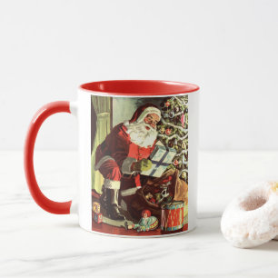 Weihnachten im Vintage-Stil, Retro-Weihnachtsmann  Tasse