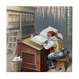 Weihnachten im Vintage-Stil, Sankt Nikolaus, Artig Fliese