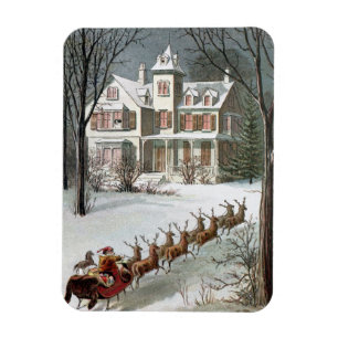 Weihnachten im Vintage-Stil, Sankt Nikolaus mit Re Magnet