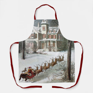 Weihnachten im Vintage-Stil, Sankt Nikolaus mit Re Schürze