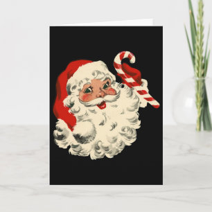 Weihnachten im Vintage-Stil Santa Claus Gesicht Lu Karte