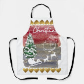 Weihnachten im Vintage-Stil Schürze (Vorderseite)