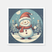 Weihnachten im Vintage-Stil Serviette (Vorderseite)