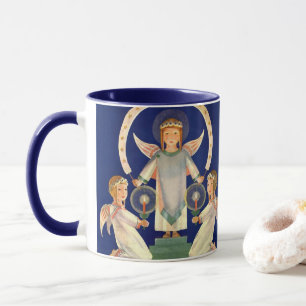 Weihnachten im Vintage-Stil, skandinavische Santa- Tasse