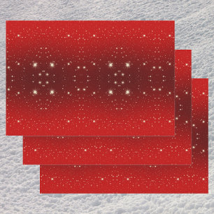 Weihnachten im Vintage-Stil, strahlende Sterne in  Geschenkpapier Set