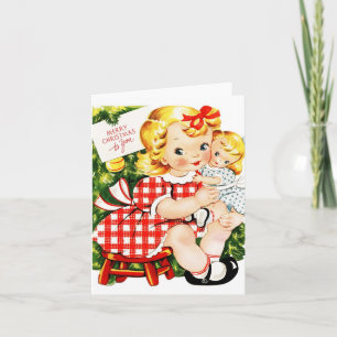 Weihnachten im Vintage-Stil süße Mädchen