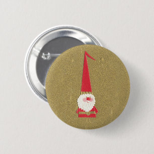 Weihnachten im Vintage-Stil, süßer Santa-Claus-Gno Button