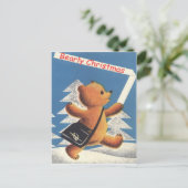 Weihnachten im Vintage-Stil, Teddy, kaum Weihnacht (Stehend Vorderseite)
