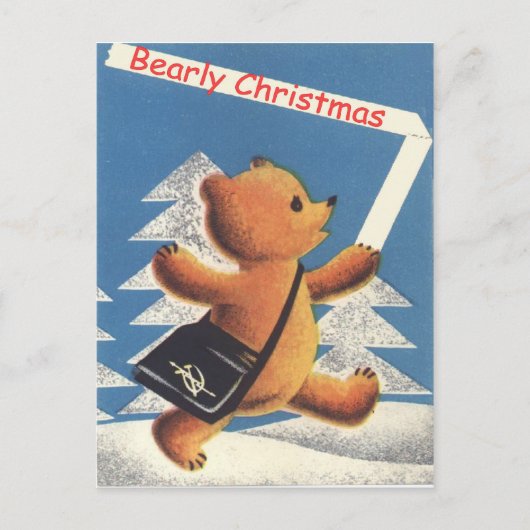 Weihnachten im Vintage-Stil, Teddy, kaum Weihnacht (Vorderseite)
