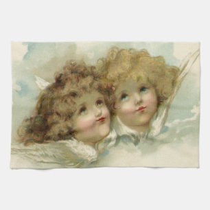 Weihnachten im Vintage-Stil, viktorianische Engel  Handtuch