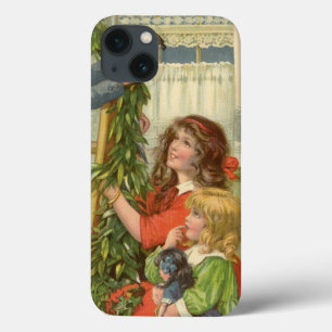 Weihnachten im Vintage-Stil, viktorianische Kinder iPhone 13 Hülle