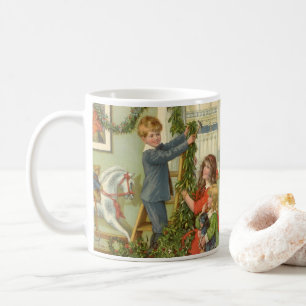 Weihnachten im Vintage-Stil, viktorianische Kinder Kaffeetasse