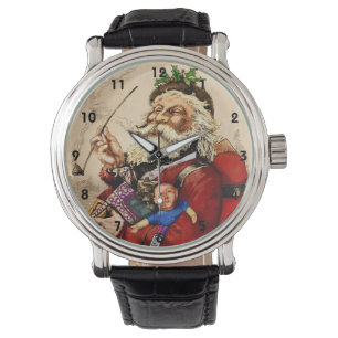 Weihnachten im Vintage-Stil, viktorianische Santa- Armbanduhr