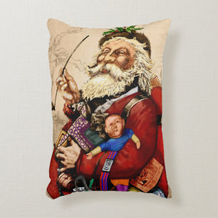 Weihnachten im Vintage-Stil, viktorianische Santa- Dekokissen