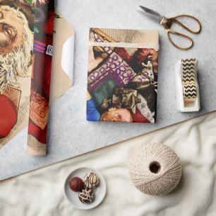 Weihnachten im Vintage-Stil, viktorianische Weihna Geschenkpapier