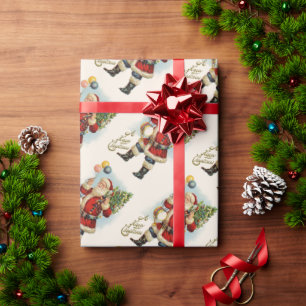 Weihnachten im Vintage-Stil, viktorianische Weihna Geschenkpapier
