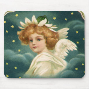 Weihnachten im Vintage-Stil, viktorianischer Engel Mousepad