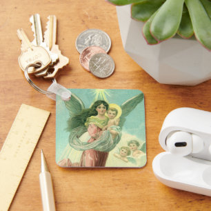 Weihnachten im Vintage-Stil, viktorianischer Engel Schlüsselanhänger