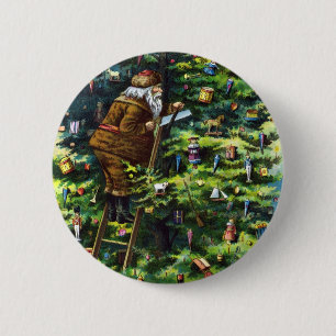 Weihnachten im Vintage-Stil, viktorianischer Weihn Button