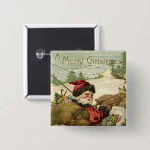 Weihnachten im Vintage-Stil, viktorianischer Weihn Button