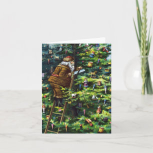 Weihnachten im Vintage-Stil, viktorianischer Weihn Dankeskarte