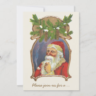 Weihnachten im Vintage-Stil, viktorianischer Weihn Einladung