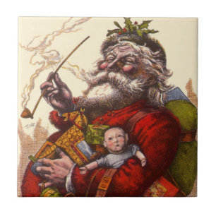 Weihnachten im Vintage-Stil, viktorianischer Weihn Fliese