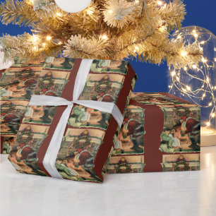 Weihnachten im Vintage-Stil, viktorianischer Weihn Geschenkpapier