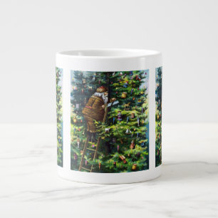 Weihnachten im Vintage-Stil, viktorianischer Weihn Jumbo-Tasse