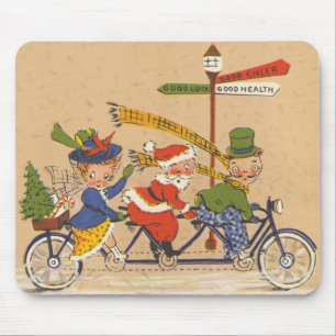 Weihnachten im Vintage-Stil, viktorianischer Weihn Mousepad