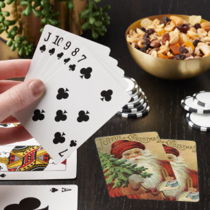 Weihnachten im Vintage-Stil, viktorianischer Weihn Spielkarten