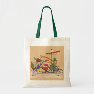 Weihnachten im Vintage-Stil, viktorianischer Weihn Tragetasche