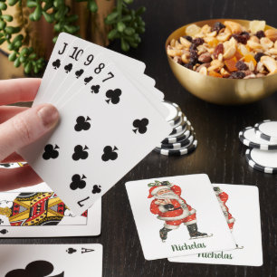 Weihnachten im Vintage-Stil viktorianischer Weihna Spielkarten