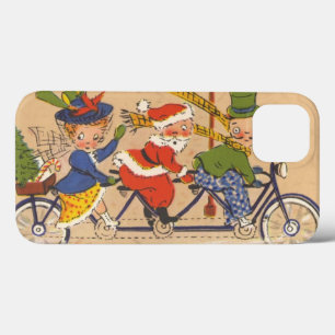 Weihnachten im Vintage-Stil, Weihnachtsmann fährt  Case-Mate iPhone Hülle