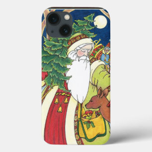 Weihnachten im Vintage-Stil, Weihnachtsmann-Hirsch Case-Mate iPhone Hülle