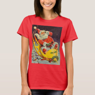 Weihnachten im Vintage-Stil, Weihnachtsmann in ein T-Shirt