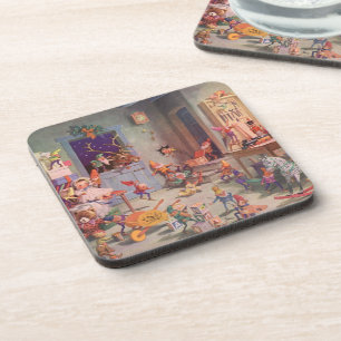 Weihnachten im Vintage-Stil, Weihnachtsmann mit El Getränkeuntersetzer