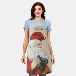 Weihnachten im Vintage-Stil, Weihnachtsmann mit Fe Schürze