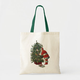 Weihnachten im Vintage-Stil, Weihnachtsmann mit Ge Tragetasche