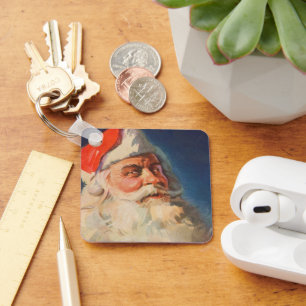 Weihnachten im Vintage-Stil, Weihnachtsmann Naught Schlüsselanhänger