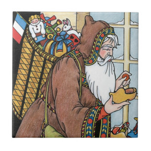 Weihnachten im Vintage-Stil, Weihnachtsmann-Spielz Fliese