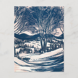 Weihnachten im Vintage-Stil, Winterlandschaft mit