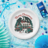 Weihnachten im Vintagen Stil Pappteller (Party)